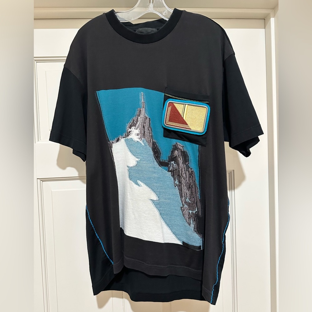 Men’s Black Prada T-Shirt - Size S - 3D Graphic Tee Style